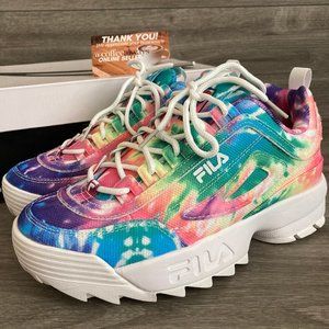 FILA Disruptor II Tie Dye Multicolor Platform NWB